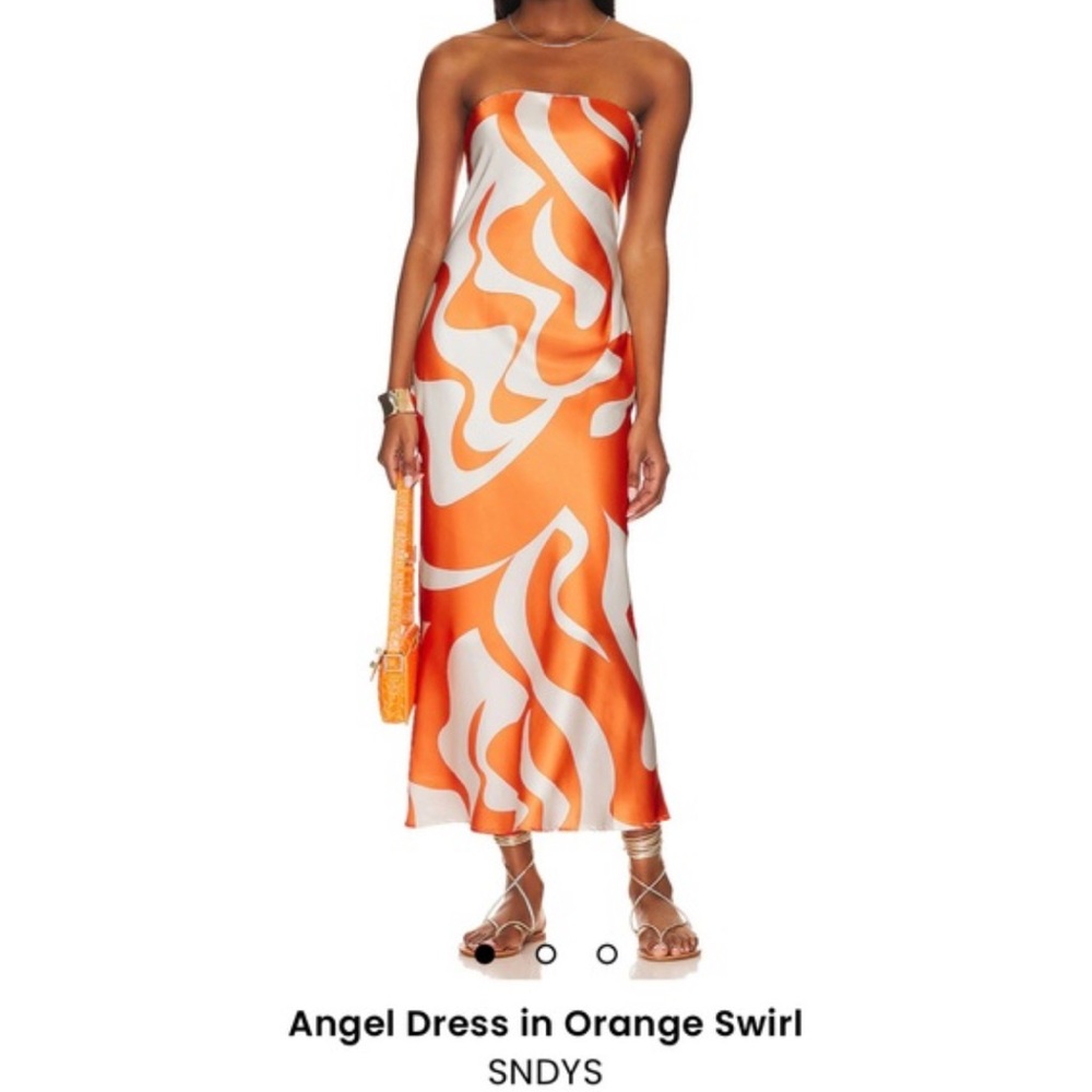 SNDYS Orange Swirl Dress